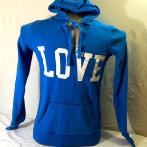 PINK Victoria Secret V-Neck Pull-Over Hoodie.
